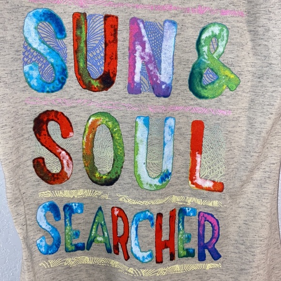Blu Sol Oatmeal Sun and Soul Searcher Tee. Size Small. NWT (tags). - Picture 2 of 5